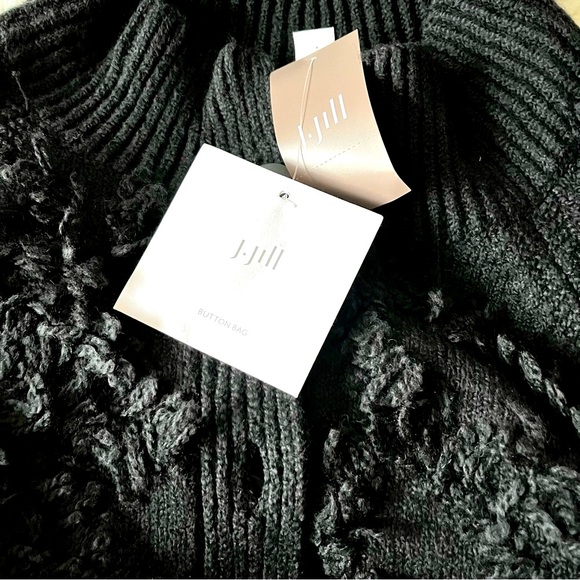 🎄Pure Jill Black Textured Fringe Cardi 🎄 - Picture 7 of 9